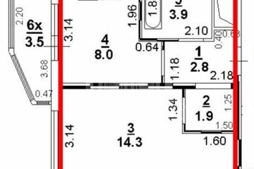 1-к квартира, 30,9 м², 5/19 эт.